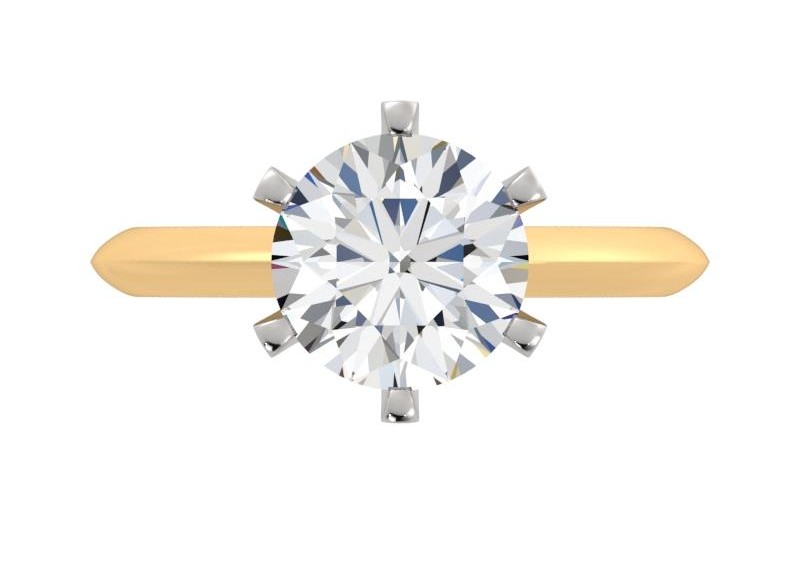 Round Lab Grown Solitaire Engagement Ring