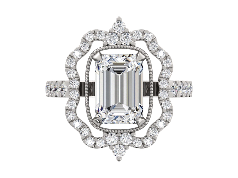 Emerald Cut Diamond Engagement Rings Dallas