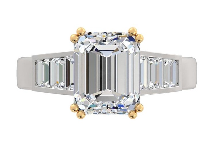 Lab Grown Emerald Cut Diamond Engagement Rings in Dallas