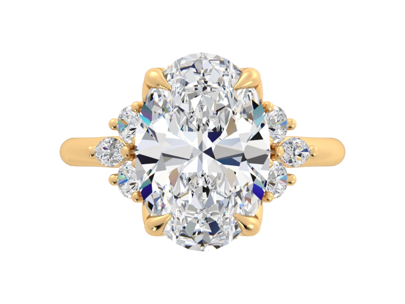 Oval lab Grown Diamond Engagement Ring in Dallas
